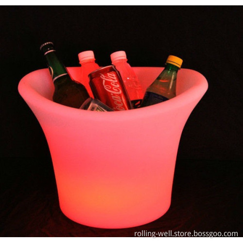 LED Ice Bucket for Beer/Glowing Plastic Ice Bucket/LED Lighting Ice Bucket